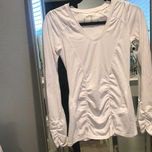 Zella White long sleeve workout top